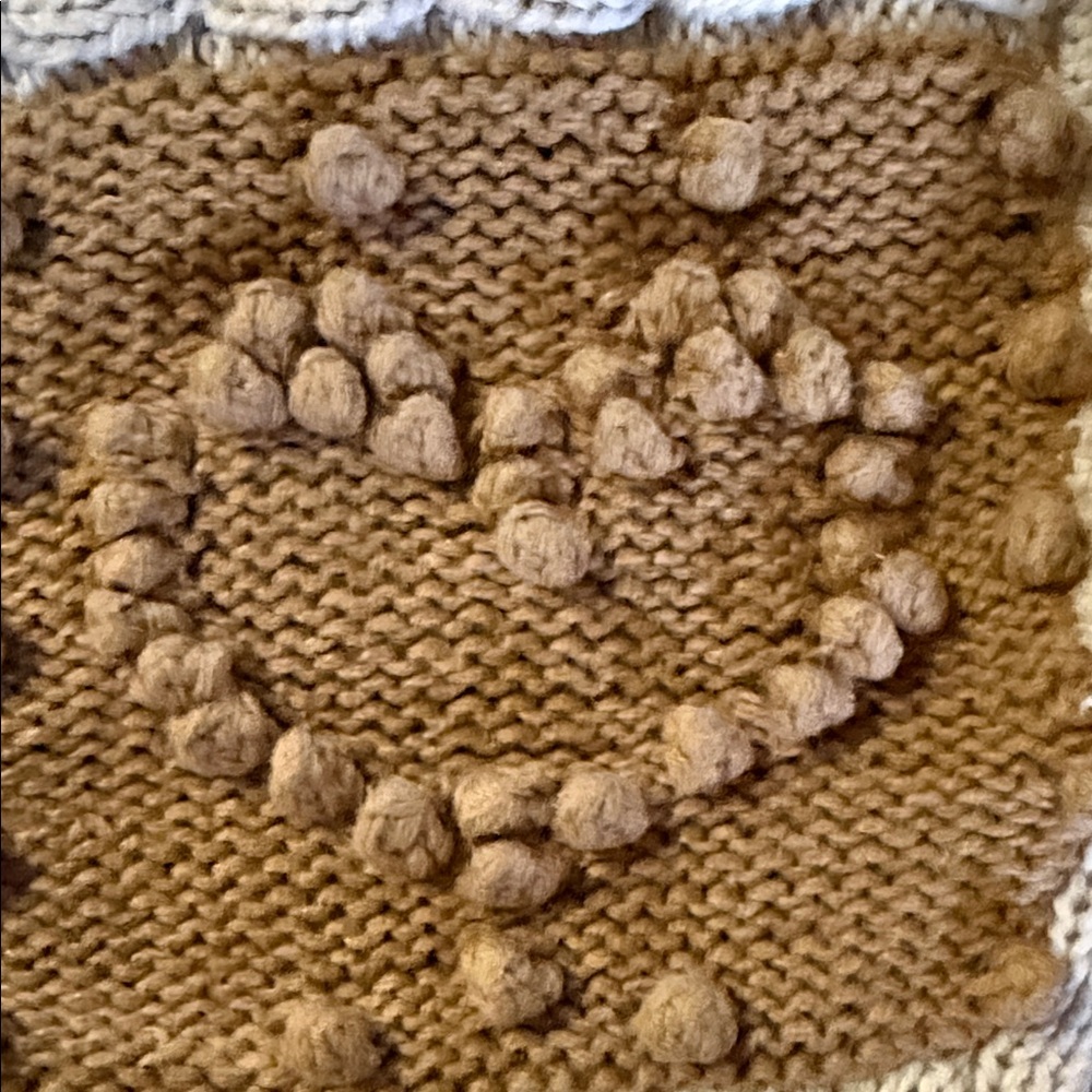 Patchwork Knit Sweater - Cream, Blue, Brown - image 3